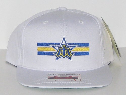 Seattle Mariners MLB Vintage Logo Flat Bill Adjustable Snapback Baseball Hat