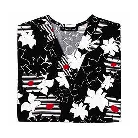 Razzle Dazzle V-Neck Nursing Uniform Scrub Top By Los Angeles Rose (XS, 2X or 3X)