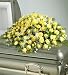Flowers - Rose Casket Cover Spray - Yellow