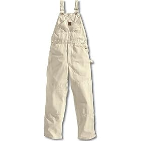 Carhartt Men's Washed Drill Work Bib Overall - Unlined