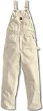 Carhartt R34 Washed Drill Work Bib Overall / Double Knee