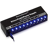 InnoGear&reg; Guitar Effect Pedal Power Supply 10 Isolated Output 9V 12V 18V with Isolated Short Cricuit Overcurrent Protection and Blue LED Indicator