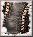 Leather Lace Up Corset Boning Back Zipper Opening G-String Included Sizes Small, Medium, Large or X-Large