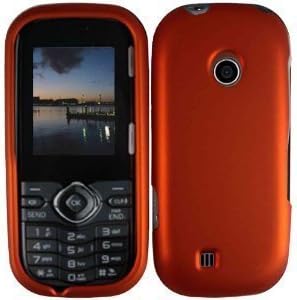 Orange Design Snap-on Rubber Feel Protector Hard Cover Case for LG Cosmos 2 VN251 (VERIZON)