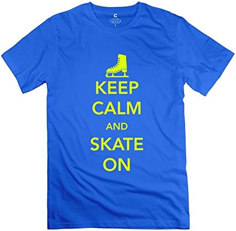 Keep Calm Skate IceMen'sO-Neck RoyalBlue KaiOu