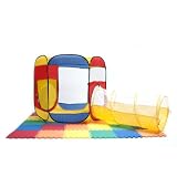 eWonderWorld Six Sided Hexagon Tent w/ Sunshine Crawl Tunnel