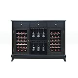 Vinotemp Cocktail Storing Accessories Cava 36-Bottle Dual-Zone Thermoelectric Wine Credenza Espresso Finish