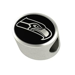 Seattle Seahawks NFL Jewelry and Bead Fits Most European Style Bracelets. High Quality Bead in Stock for Immediate Shipping
