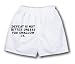 White Boxer Short with Defeat is not bitter unless you swallow it.
