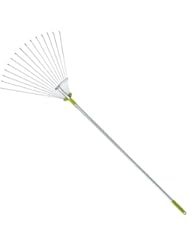 Lawn & Patio: 63 Inch Adjustable Garden Leaf Rake - Expanding Rake - Expandable Head From 7 Inch to 22 Inch - Equinox International