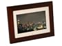 8-Inch Digital Photo Frame & MP3 Player with Interchangeable Brown Wood and Black Leather Frames