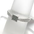 14K White Gold Green and White Diamond Ring - 0.40 Ct.