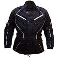 Motorradjacke, Textiljacke,schwarz + Halsw�rmer