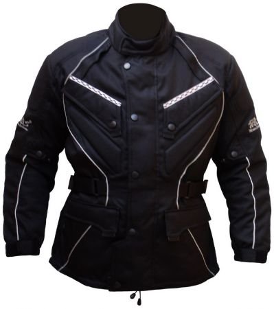 Motorradjacke, Textiljacke,schwarz + Halswärmer