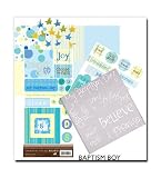Scrapbook Kits, Boy Baptism, Celestial Scrap Studio, White- Includes Paper, Stickers, Rub-Ons, Ect.- Perfect for Scrapbooking, Card Making and Designing, and Adding Decorative Touches to Picture Frames and Other Home Decor- Record All the Stages of Your Childrens Life with These Decorative Stickers- Primary, LDS Families