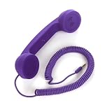 Moshi-Purple New Retro Cell Phone Handset for All Mobile Phones+Computers, Soft Touch Purple