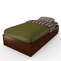 South Shore Furniture Tree House Collection 39-Inch Twin Mates Bed, Sumptous Cherry and Mellow Pine