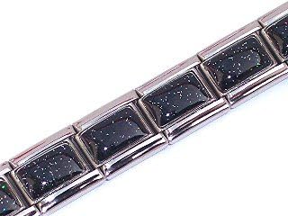 Black Shimmer Italian Charm Bracelet