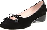 Taryn Rose Women's Katelyn Flat,Black Kid Suede Patent,8 M US