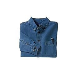 Port & Company - Youth Long Sleeve Value Denim Shirt.