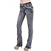 Sexy Couture Women's S97-PS Mid Rise Bootcut Jeans
