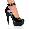 Pleaser Shoes Women's Delight-686, 5 3/4'' Stiletto Heel Ankle Strap Platform Pump