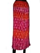 Designer Summer Skirt Orange Floral Print Gypsy Skirt for Women 38 Inch