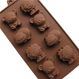 U-beauty 8-tray Animal Ice Cube Shape Silicone Chocolate Dinosaur Mold