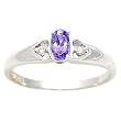 14K White Gold Tanzanite and Diamond Ring
