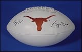 Mac Brown/Colt McCoy Signed Texas Longhorns Logo Footb - Autographed College Footballs