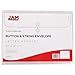 JAM PAPER Plastic Envelopes with Button & String Tie Closure - Letter Booklet - 9 3/4 x 13 - Clear - 12/Pack