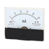uxcell アナログ電流計 44C2 0-50mA クラス 1.5精度 アナログ電流計 アンペア メーター マウント
