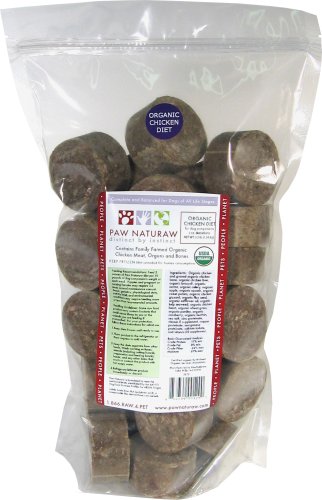 Paw Naturaw Organic Chicken Diet, Medallions, 56-Ounce Zip Close Bag
