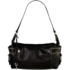 Fossil Ladies Hobo - Castille Hobo (Color: Black)