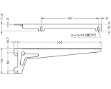 ランプ印エレメントシステム棚受２ヶ１０３００－０００２６　　スガツネ工業