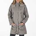 Fred Perry Womens Long Hooded Parka Moonshine