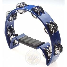 Stagg TAB-2 BL Tambourin Demi-Lune en Plastique avec 16 Cymbalettes blue