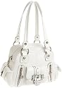 KATHY Van Zeeland Icing Nappa Square Satchel,White,one size