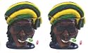 Rasta Head Shaped Stash Boxes