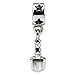 Sterling Silver Reflections Spade Dangle Bead title=