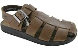 $255 Mephisto Uberto Brown Leather Sandals Shoes US 7