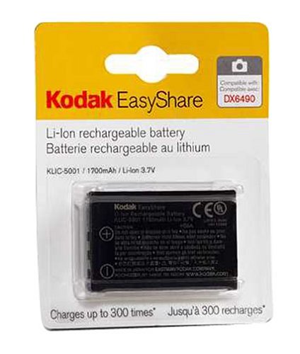 Kodak KLIC-5001 Lithium-Ion Rechargeable Digital Camera Battery for Z730, Z760, Z7590, DX6490, DX7630, DX7440, P850, P880 and P712 Digital Cameras