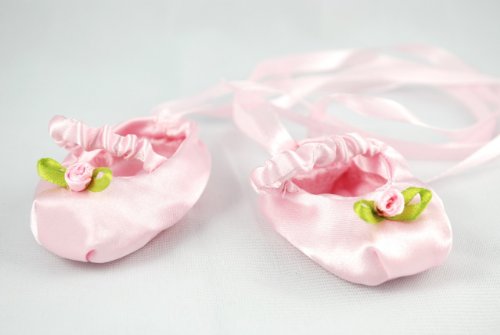 Pink Rosebud Ballet Slippers for American Girl Dolls and Most 18 Inch Dolls Pink Rosebud Ballet Slippers for American Girl Dolls and Most 18 Inch Dolls
