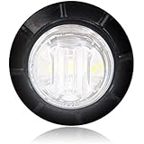 Maxxima M09300WCL White 3/4" Round LED Clear Lens Courtesy Marker Light
