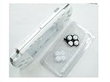 White front+back faceplate & buttons for psp 2000 + 3 pcs screen protectors ....
