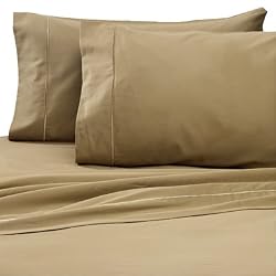 EGYPTIAN LINENS 600 TC QUEEN BROWN EGYPTIAN COTTON SOLID SHEET SET 600TC