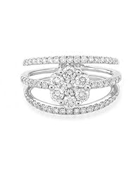 1.29ct tw Diamond Cluster Ring set in 18k White Gold