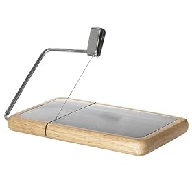 Wood and Metal Cheese Tray with Slicer by Prodyne
