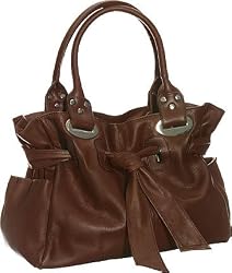 Leather ''Sofia'' Satchel by Vitalio - Dark Red, Brown or Black
