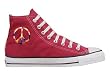 Converse Chuck Taylor All Star Red High Top Custom Embroidery Peace Sign m9621newpeace